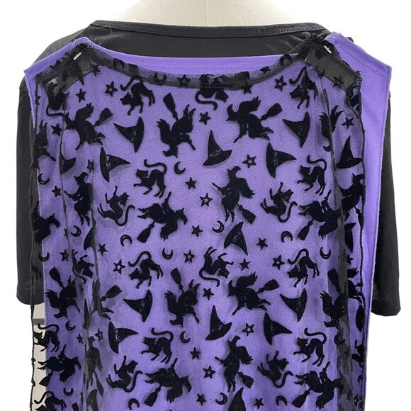 Halloween Spell On You Graphic Shirt 2XL Witch Cape Costume Top Goth Witchy - Picture 8 of 8